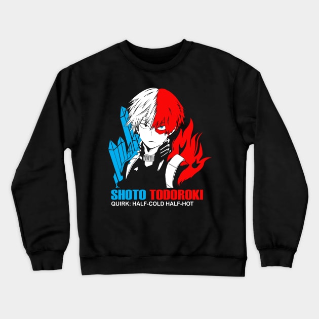 Shoto HCHH Anime Fanart Crewneck Sweatshirt by Planet of Tees